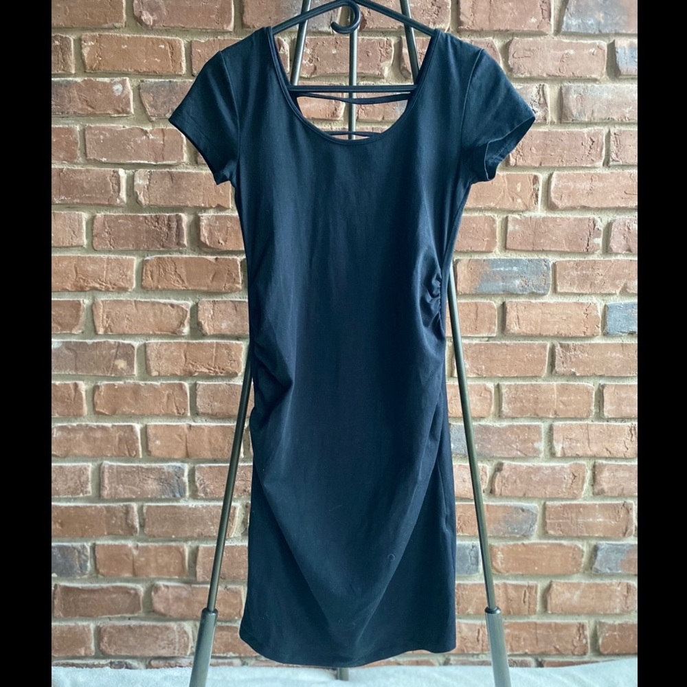 Thyme Maternity Dress - Black T-Shirt Dress